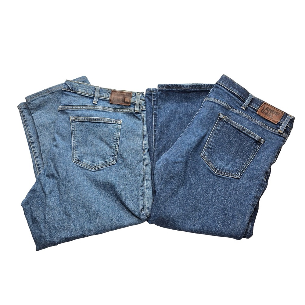 Lands’ End Traditional Fit Straight Leg Jeans 44 Blue Lot 2